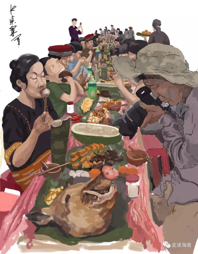 手绘白沙:百步百景白沙城,山乡山海三月三