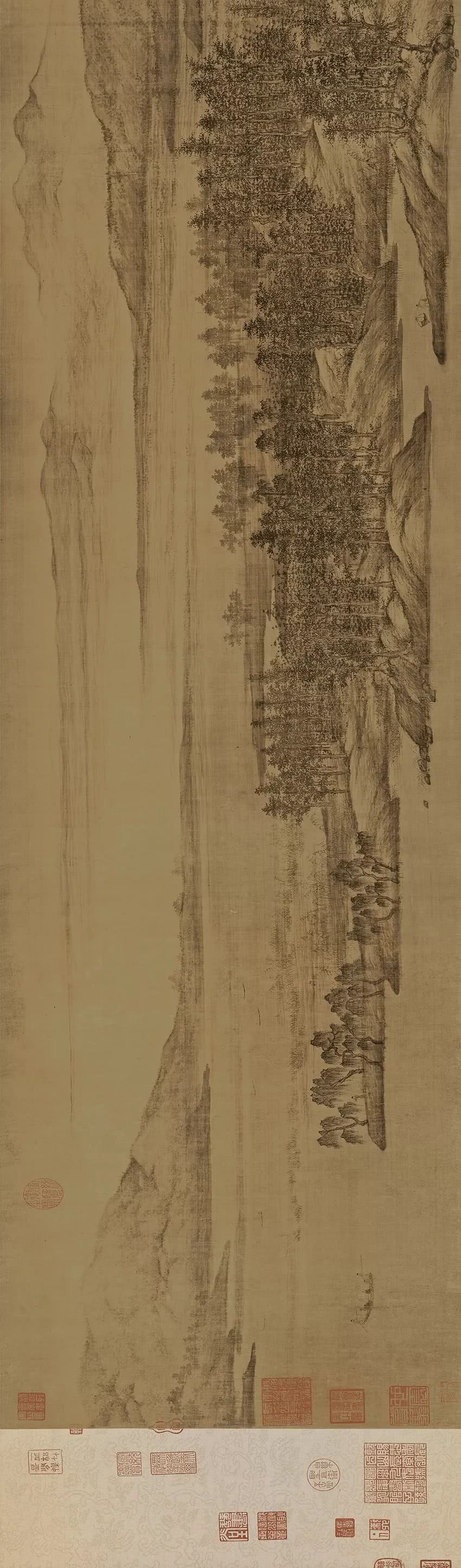 五代 董源 潇湘图卷 50x141cm  北京故宫博物院藏