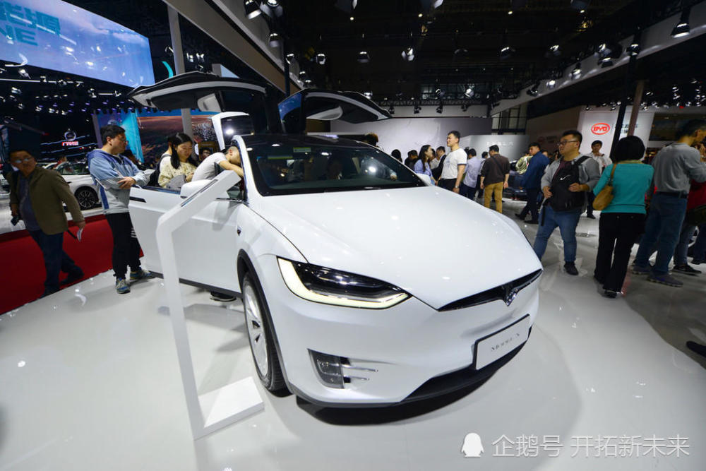 2019年上海汽车展上展出的特斯拉model 3.