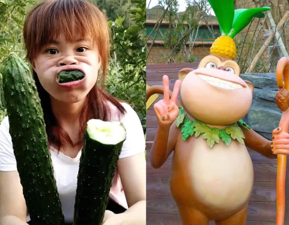 继光头强后,真人版吉吉国王也诞生了,吃相虽丑但现实照太惊艳!