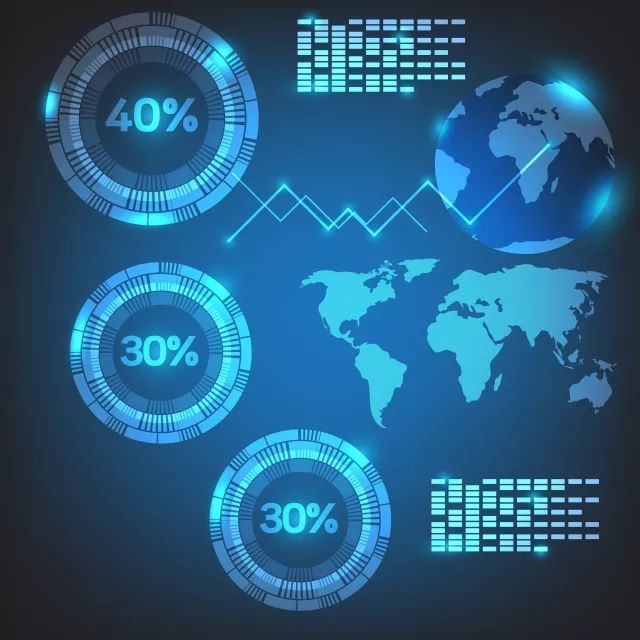 暗黑系科幻分析图ai素材