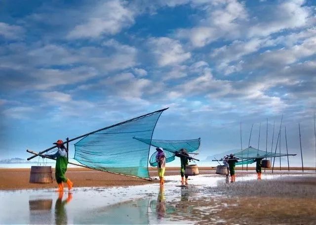 霞浦县,大京,沙滩,渔村,海滩