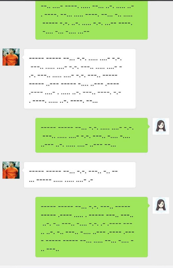 最近"情侣聊天记录"火了,忍了撒狗粮,看到"摩斯密码"凌乱了