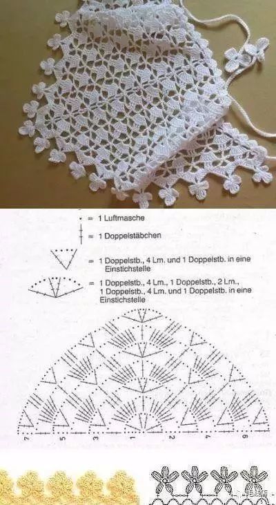 分享几款漂亮的钩针三角披肩图解