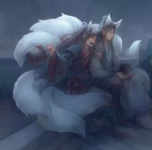 魔道祖师:忘羡变成"九尾狐",神秘又不失可爱,网友:神仙画手