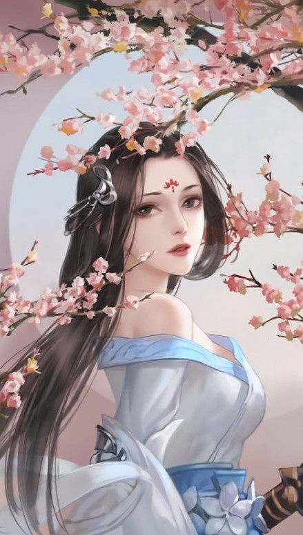 古风·女子·壁纸:看樱花满天,悲伤在流转,却掩不住斑驳的流年