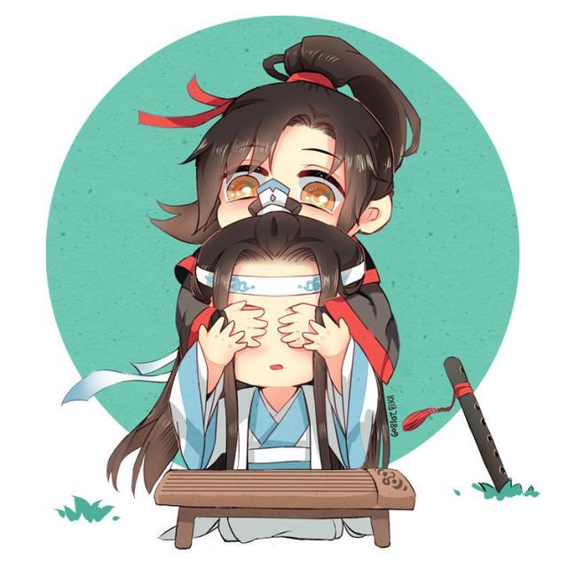 《魔道祖师》萌萌哒q版忘羡头像送上,喜欢就换上这个小可爱吧!