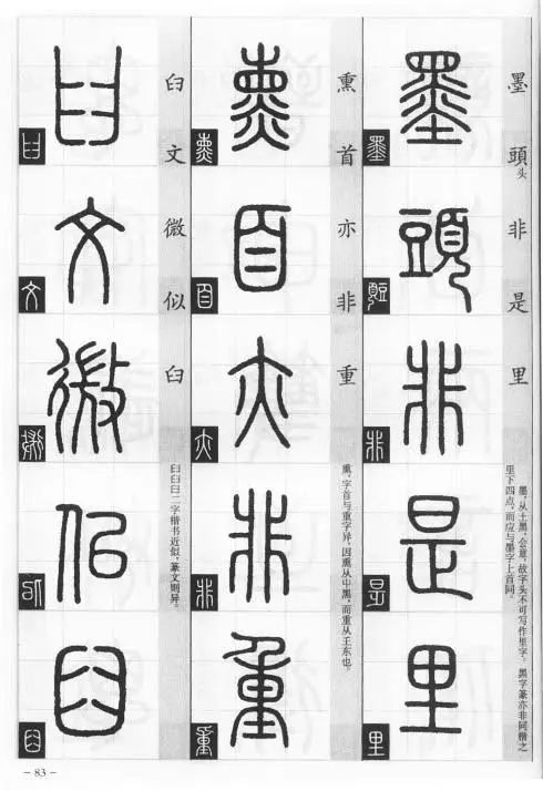 篆书-楷书对照表释文版