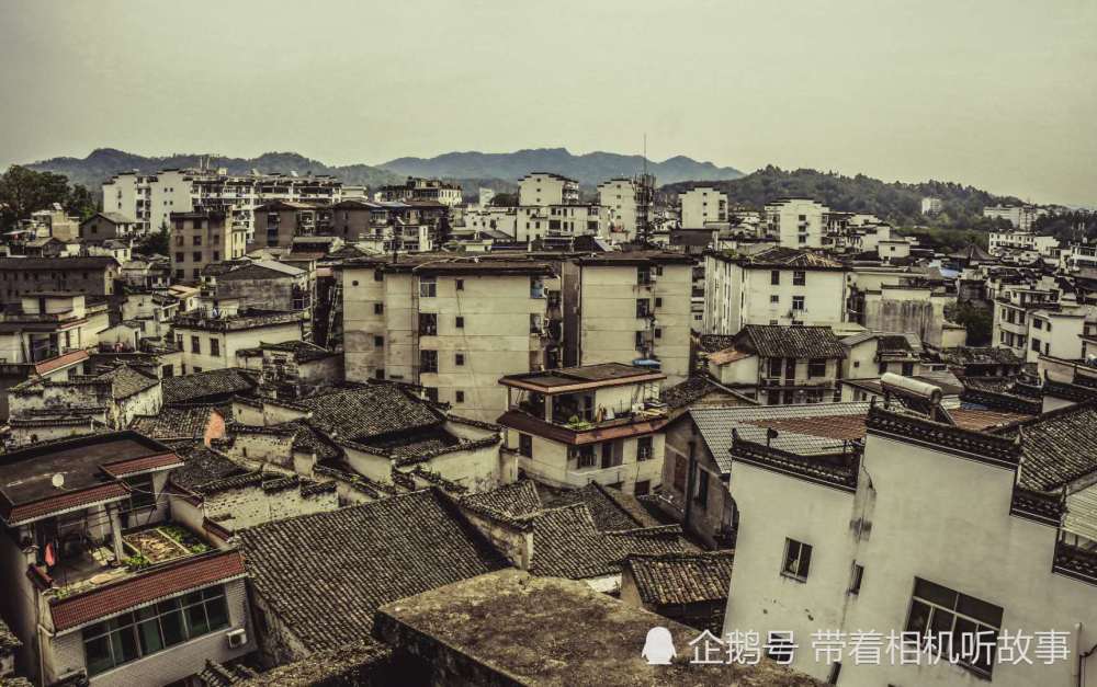 婺源县城老城区全景
