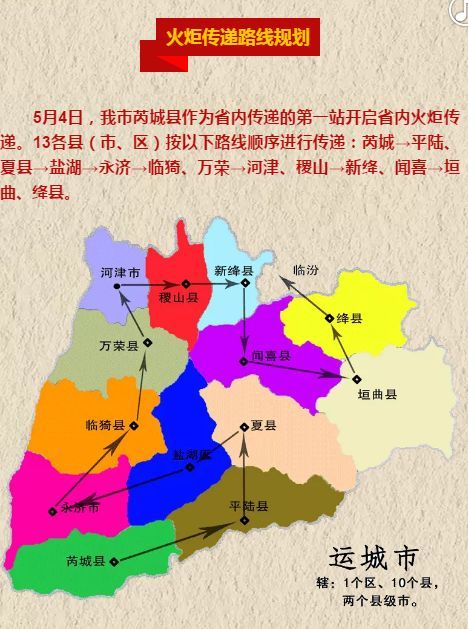 5月9日,火炬传递到稷山!详细路线曝光,快来看!