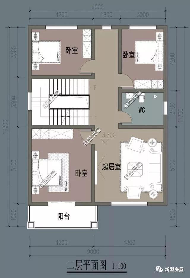 13米乘9米房屋设计图,农村1层5间平房图片 宅基地太小农村怎么建房好?7套9米面宽小户型,哪套更实用?
