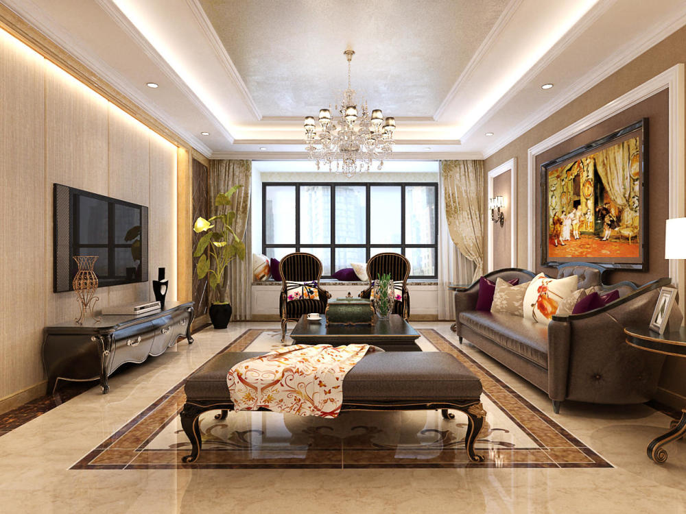 老公花20w装修的房子,简欧风格装修效果图有