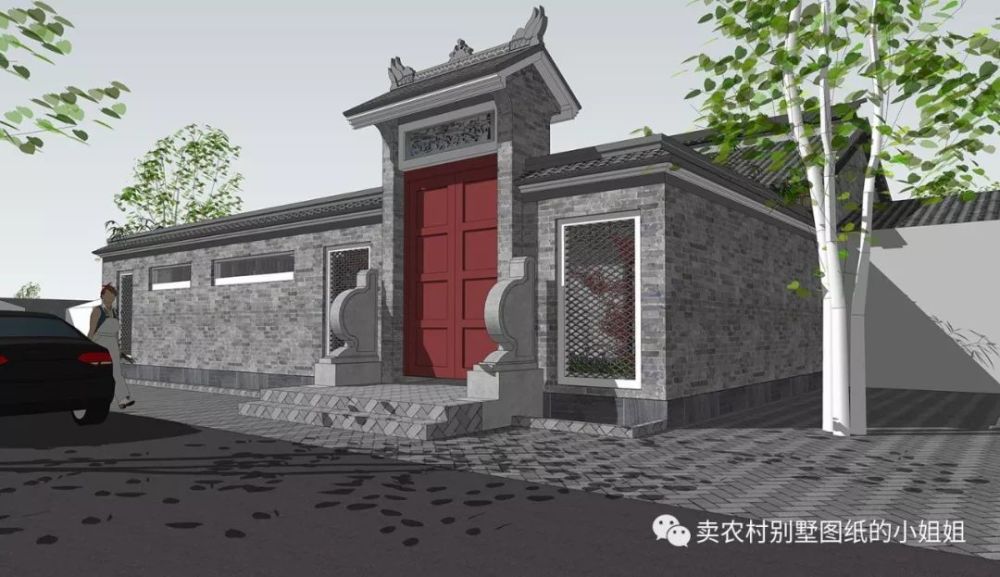 别墅设计:农村新中式别墅,以青砖青瓦绽放中国历史文化气息,非常美观
