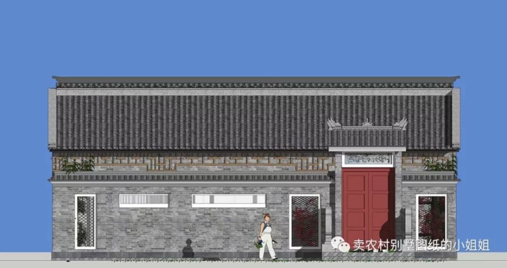 别墅设计:农村新中式别墅,以青砖青瓦绽放中国历史文化气息,非常美观