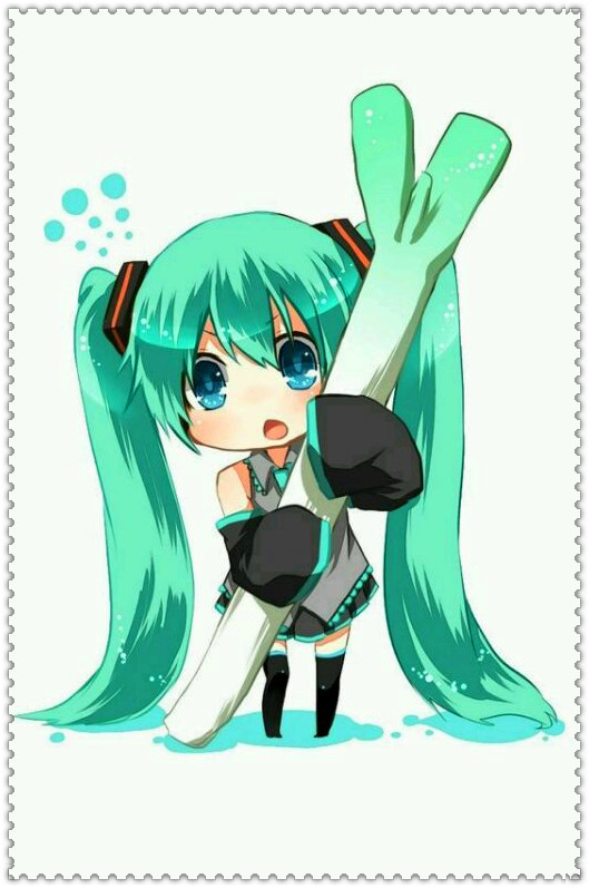 萝莉在一起真是超级养眼呢,图四抱着大葱的初音真可爱,动漫壁纸