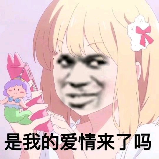 搞笑表情包:是我的爱情来了吗