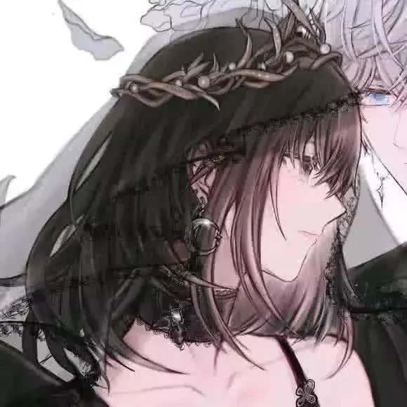 ins·超火·情侣头像:黑色的婚纱,黑色的格调,路还漫长