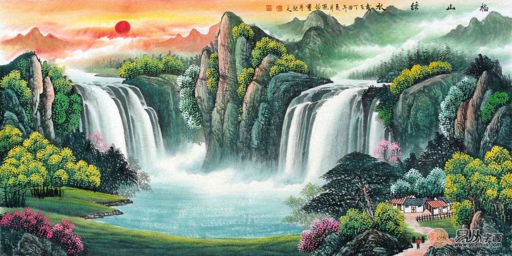 公司开业送什么礼品,山水画中享受自然