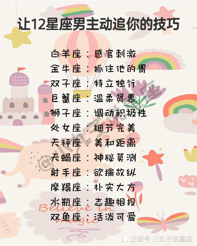天秤座:美和距离,想让天秤男主动追你,首先你要长相出众,有一副好