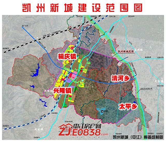 第一次听到凯州新城,很多网友包括小编都认为是中江哪里规划了一个新