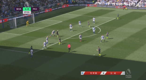 曼城丢球后,阿圭罗闪电扳平比分!