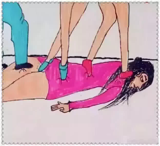 "血淋淋"的人性图:被踩在脚下的花季少女,真讽刺!