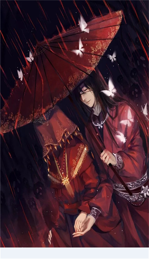 祸世鬼王白无相,半面微笑半面悲"天官赐福"高清古风动漫