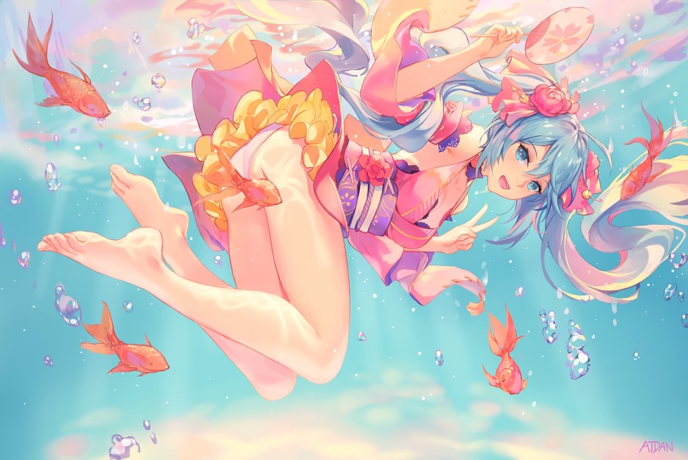 初音未来高清壁纸:如果可以的话,我愿意一直守护您