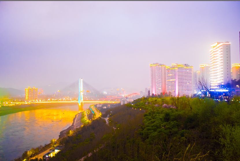 宜宾,科山,合江门,夜景