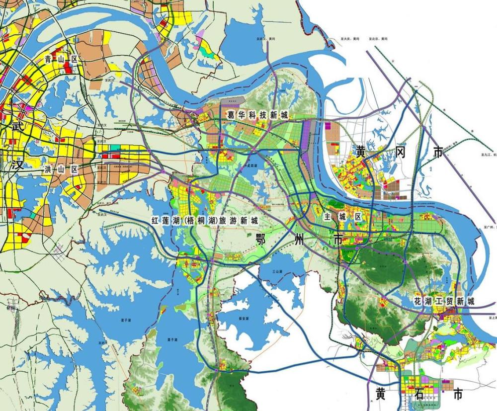 (5)鄂州市:红莲湖,梧桐湖