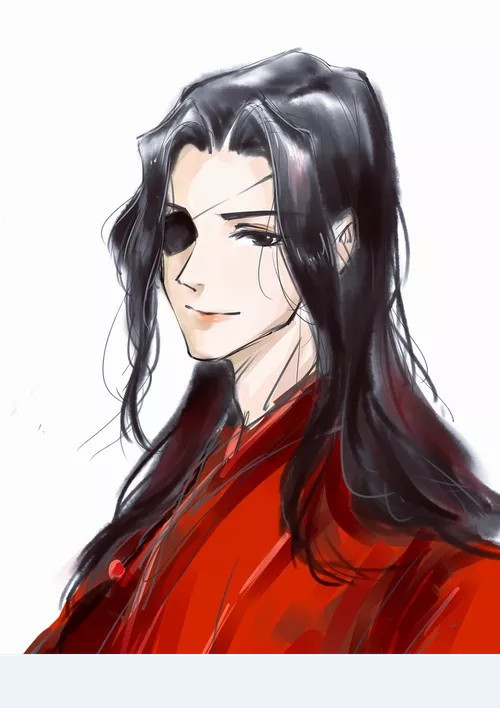 谢怜带着金色面具,一身白衣仙风道骨,"天官赐福"古风动漫