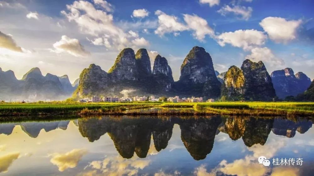 高清航拍桂林山水之风景