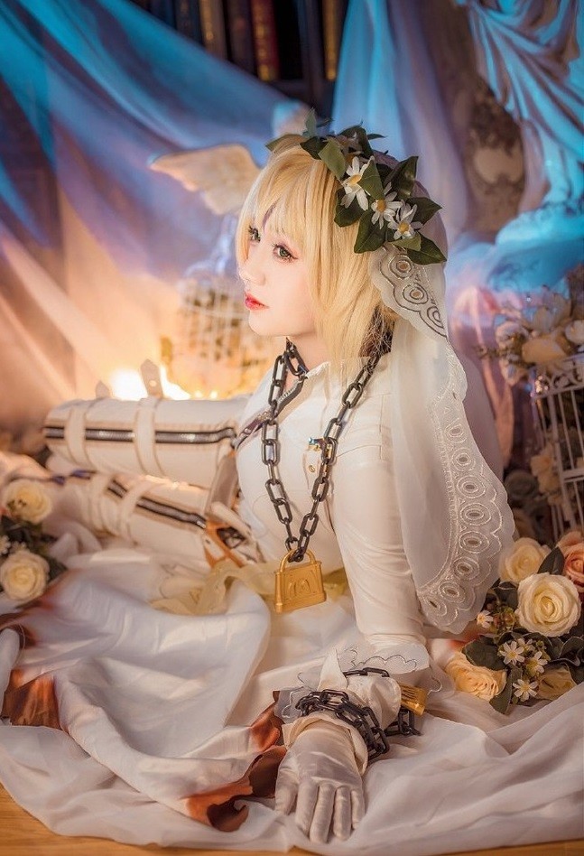 cosplay:《fate》尼禄花嫁,仙气爆棚,美呆!