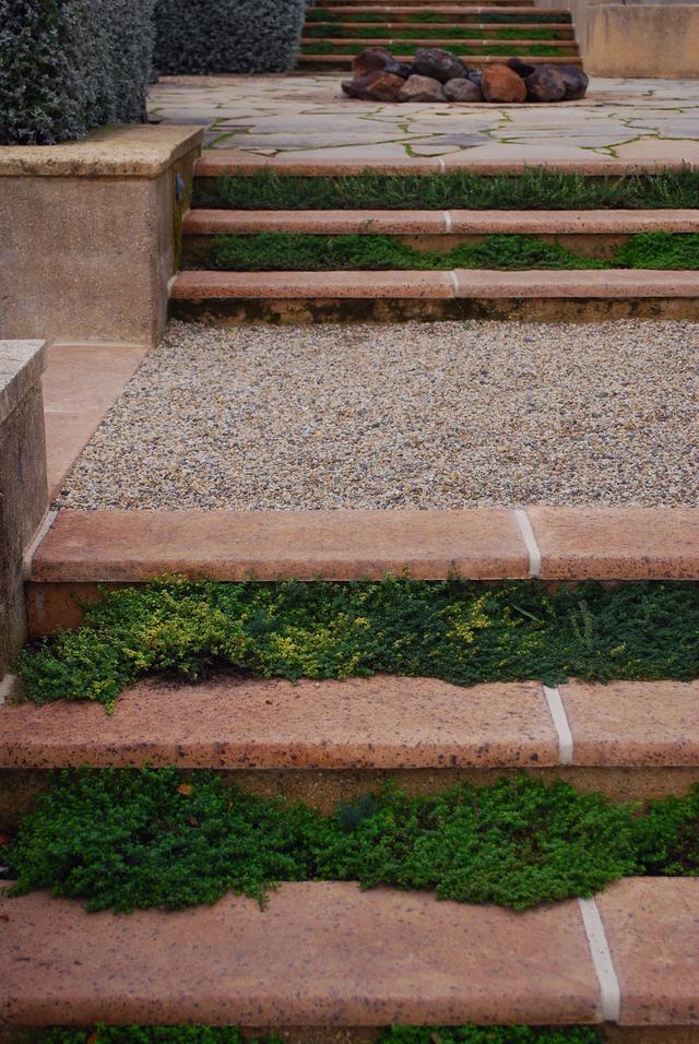 庭院砌个休闲露台,聪明人都把木板台阶换成这种,种绿植刚刚好!
