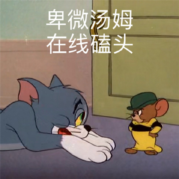 猫和老鼠搞笑表情包:竖起听八卦的小耳朵