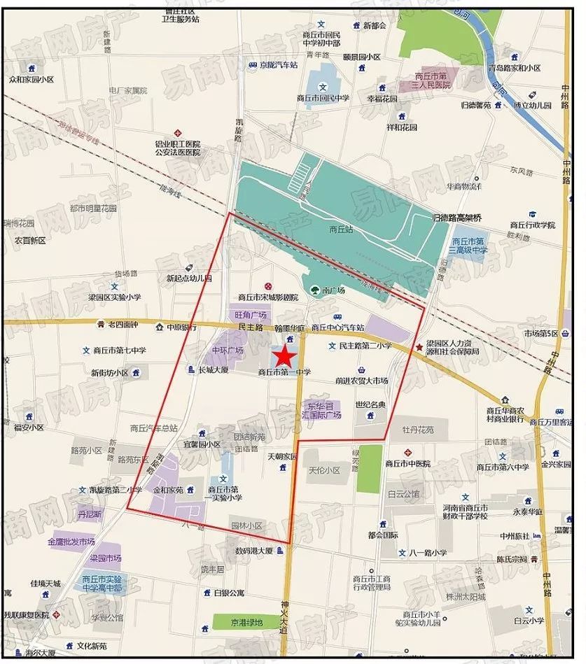 官方发布:商丘市一中新校区学区范围划定了,看您小区