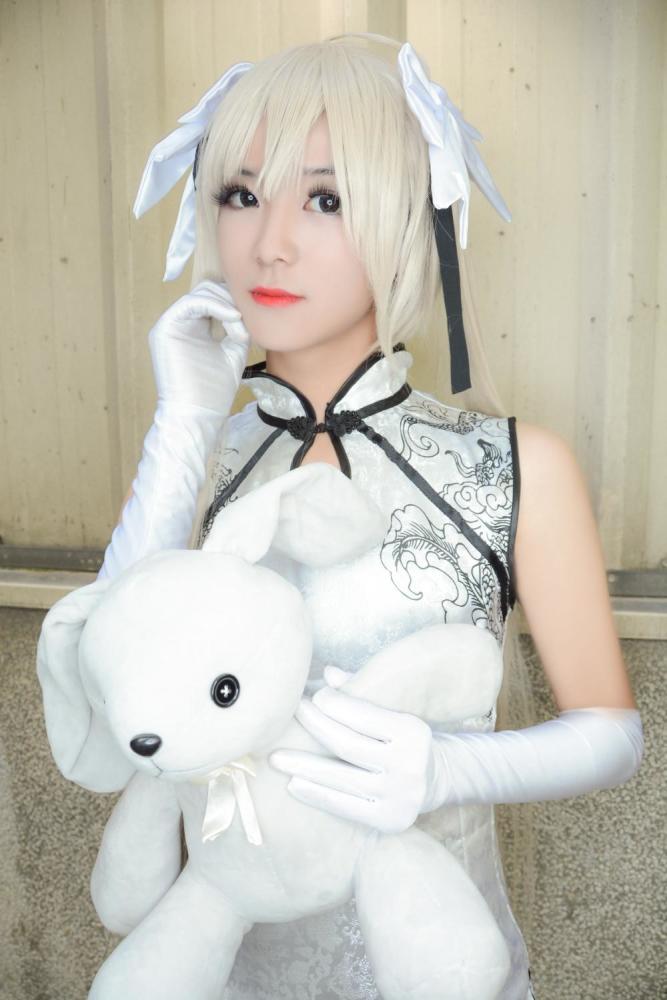 cosplay:旗袍白丝穹妹,这眼神太撩了!