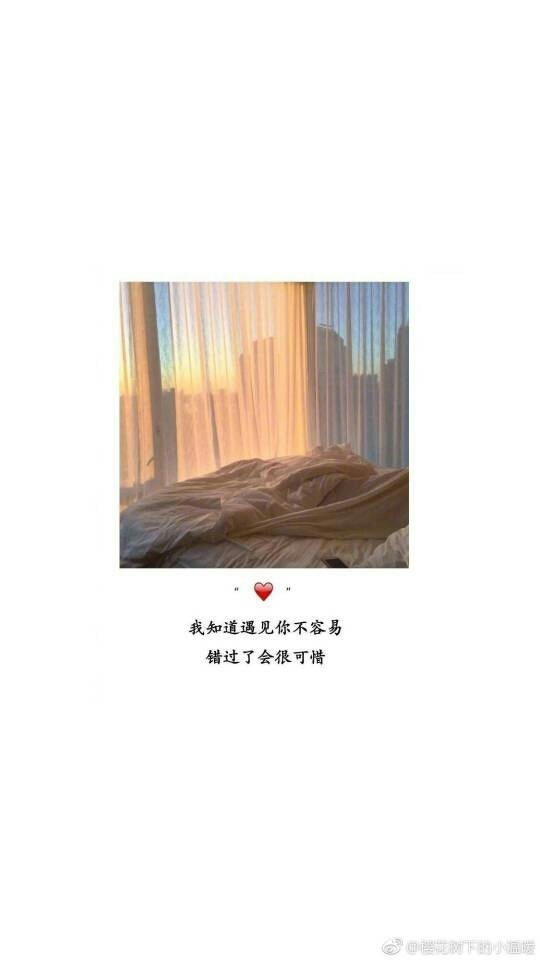 情感l 壁纸:我知道遇见你不容易,错过了会很可惜