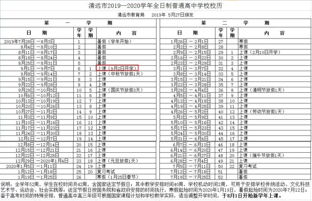 清远中小学寒暑假放假时间表来啦!赶紧收藏