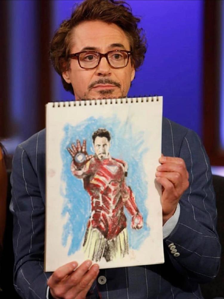 漫威超级英雄自画像,奇异博士画风抽象,钢铁侠画技超过众人