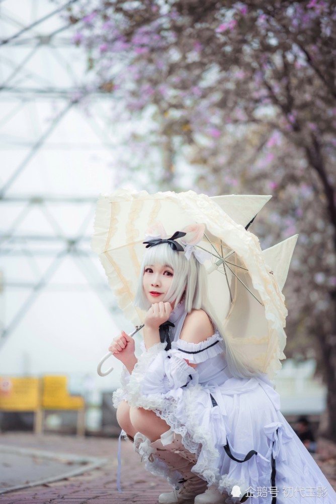 碧蓝航线cosplay雪风皮肤 秋千上的莲大人