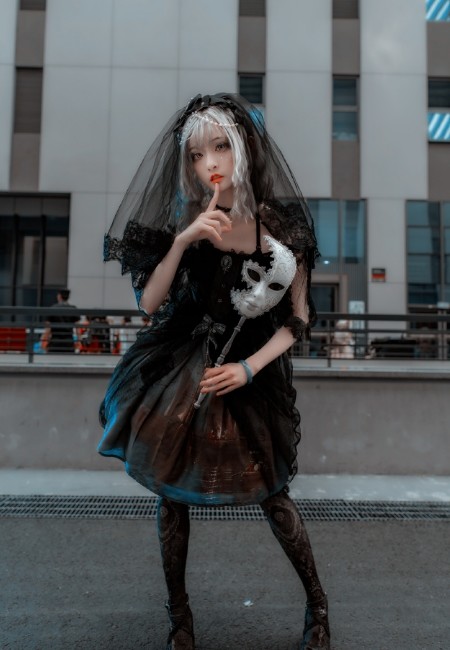 lolita小姐姐,银发黑暗公主,巴拉拉能量!