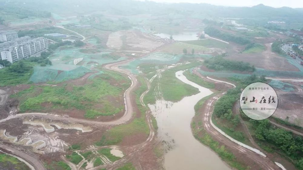 璧山古道湾水生态公园新面貌雏形已显