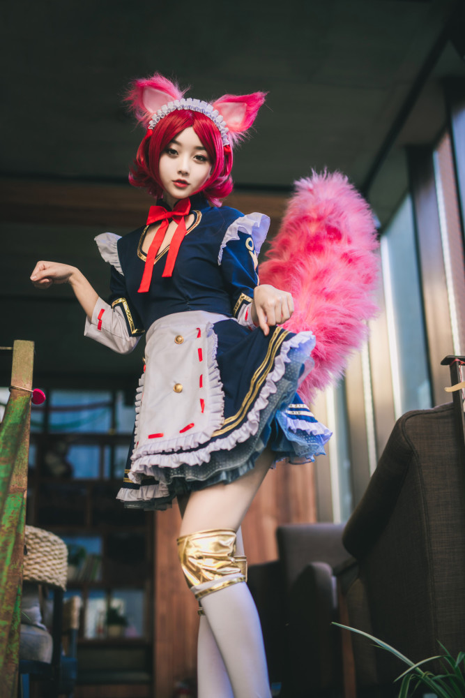 王者荣耀cosplay:妲己——女仆咖啡,网友:是我的梦想!