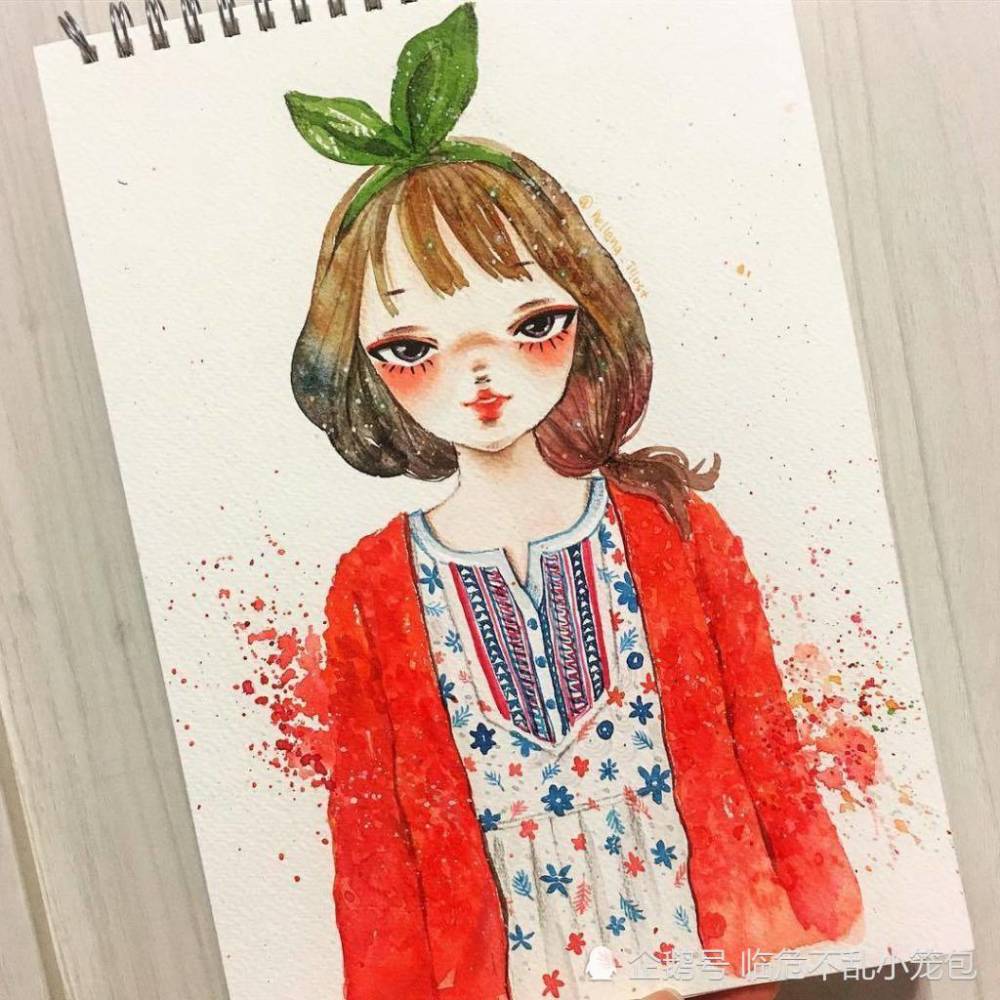 lxm梅子原创手绘有雀斑的女孩儿作品欣赏