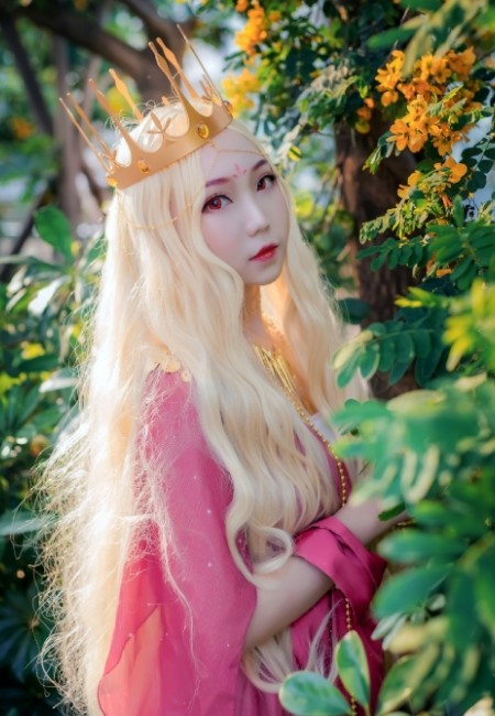 金发小仙女cosplay,女神般的存在,网友:魅力十足!