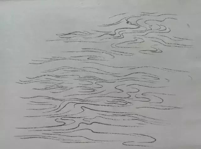 山水画波浪法,涟漪法,浪涛法等水波纹的画法