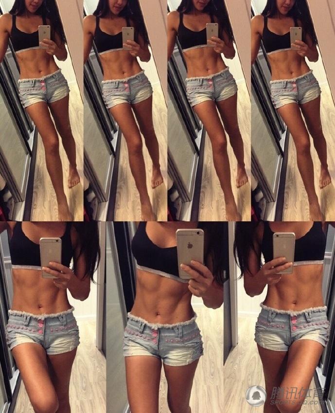 46岁健身辣妈冻龄似少女 马甲线惊人