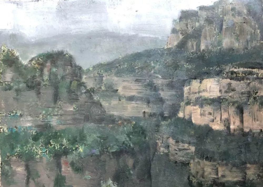 蒋弘烨太行山油画写生作品欣赏