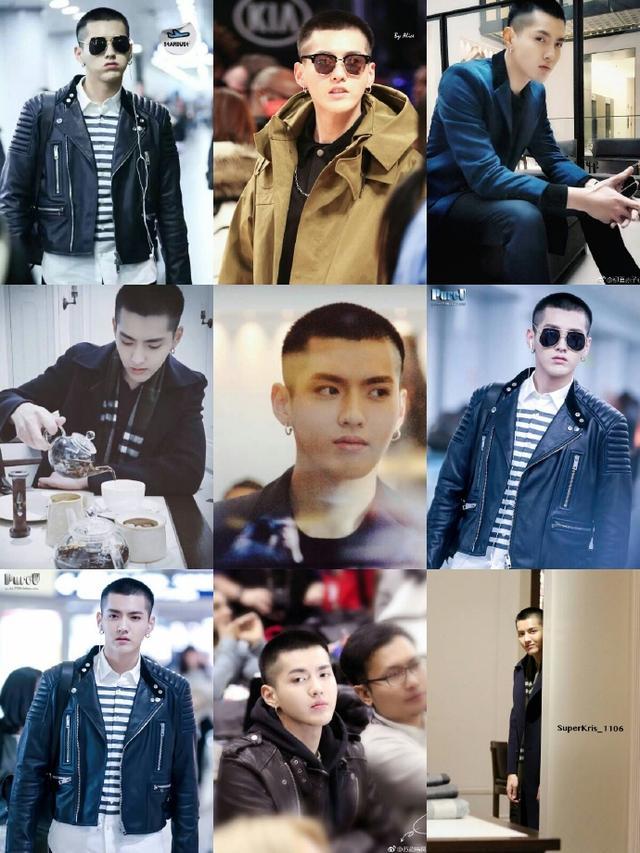 吴亦凡从光头到长发,各种发型,各种发色,他都能hold住